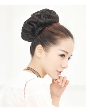 Cheap Buns Chignon Synthetic Ponytail Extensions Elastic Curly Scrunchie Messy Wavy Wrap Synthetic Flexible Hair For Women Party