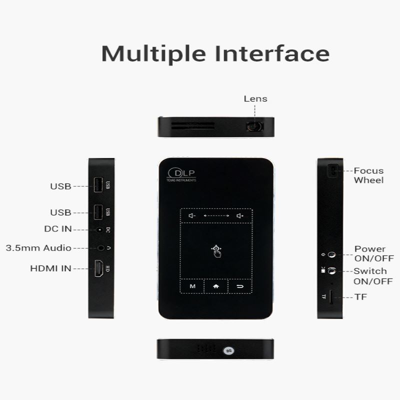 Smart LED LCD Android Projector WIFI Bluetooth Home