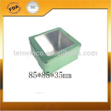 Square Watch Tin Boxes With PVC window tin Packaging