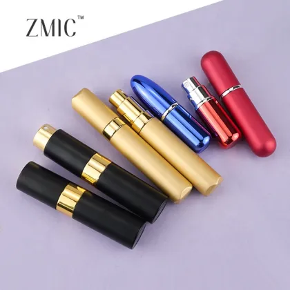 Custom Aluminum Perfume Bottles with Mist Sprayer - Various Designs for Makeup Collections