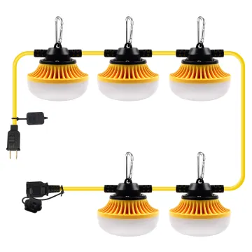 Wholesale Construction Site String Light: 50ft 50W 5PC LED Bulbs Temporary Work Light