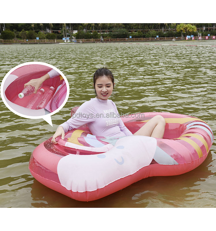 Summer Water Rainbow Floating Bed Inflatable Pool Float