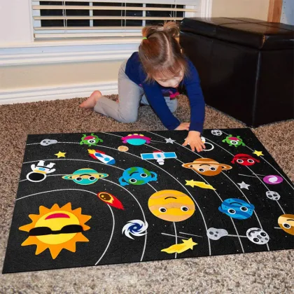 Space Themed Felt Board Stories Set for Toddlers: Planets and Flannel Felt Stories