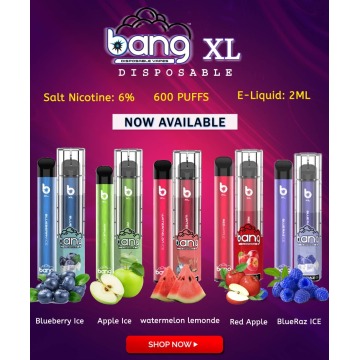Wholesale Disposable 600puff 6% Vape Pen Bang XL