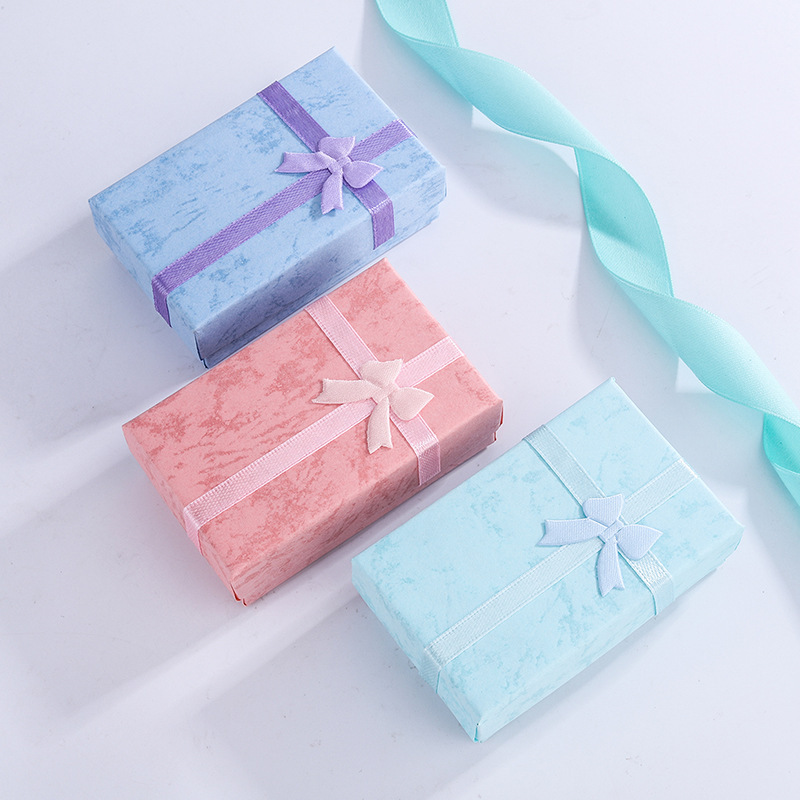Special Paper Jewelry Box with Ribbon for Anniversaries and Weddings