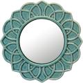 Floral Ceramic Accent Wall Mirror