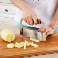 Mini Vegetable Cutter Potato Slicer Knife Stainless Steel Fruit Vegetable Cutting Tool Wavy French Fry Cutter Chopper