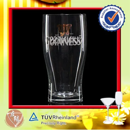 500ML Unique Shaped Glass Cup Guin-ness Beer Mug