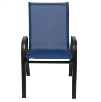 High Backrest Portable Patio Dining Chairs with Armrest for Indoor/Outdoor Use