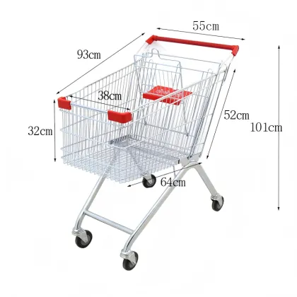 Carro de compra de supermercado de 125L