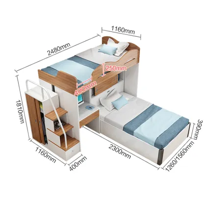 2024 Modern Children's Furniture Sets: Wood Bedroom Furniture & Kids Bunk Beds