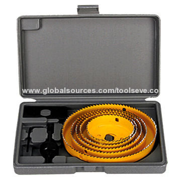 8-piece Carbon steel hole saw kit in blow case