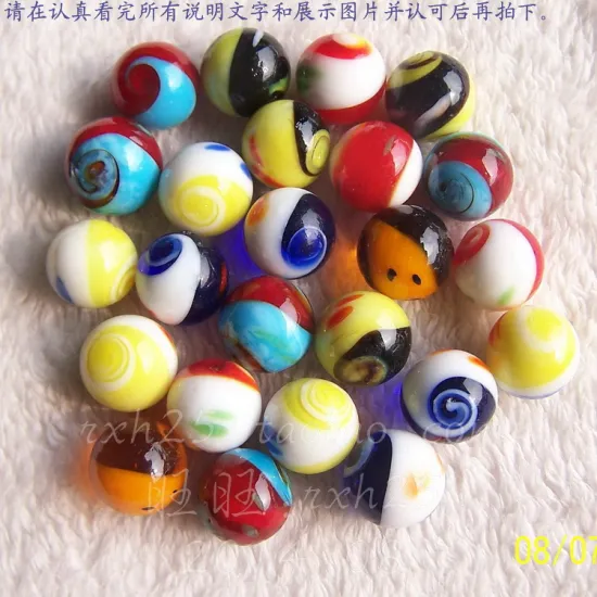 Free shipping 12pcs/lot Wonderful ball 16mm tai chi marbles glass bead decorative glass marbles jump chess pieces 6 colors