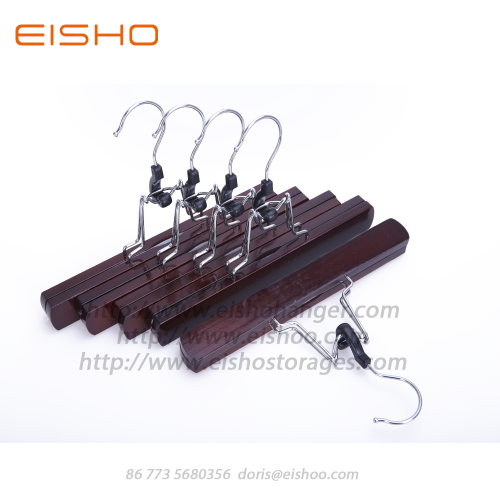 EISHO Dark Walnut Wood Clamping Hosenbügel