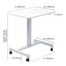 Mesa ajustável de gás de altura pneumática uma perna