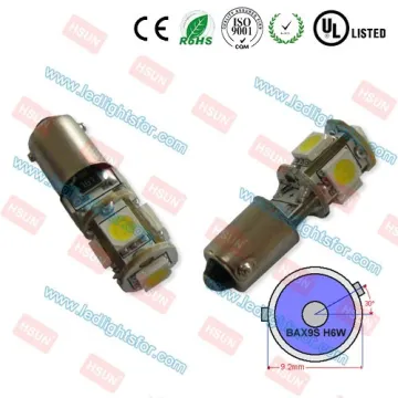 High lumen 5 SMD5050 canbus 12V BAX9S T4W LED