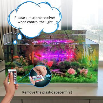 RGB wasserdichte LED -Aquariumlichter mit Fernbedienung