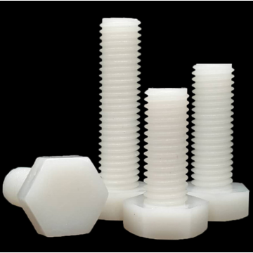 Length Nylon Hex Bolt White Plastic Hexagon