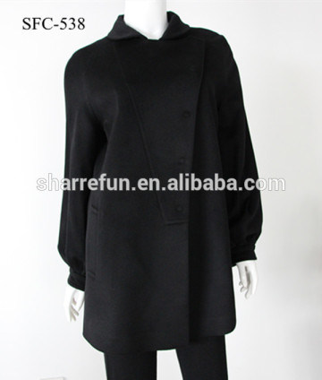 ladies cashmere coat, black cashmere coat, cashmere coat SFC-538