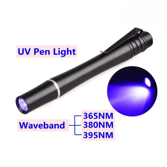 Adjustable Rechargeable UV LED Pen Light - Mini Pocket Ultra Violet Flashlight
