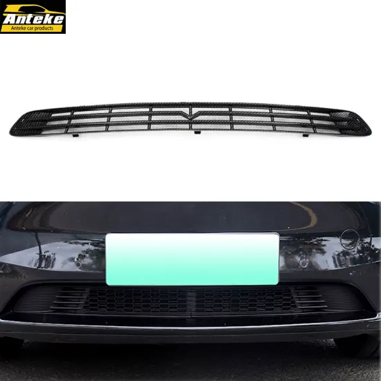 ABS Anti-Insect Front Mesh Grille and Lower Bumper Air Intake Cover for Tesla Model Y 2020-2023