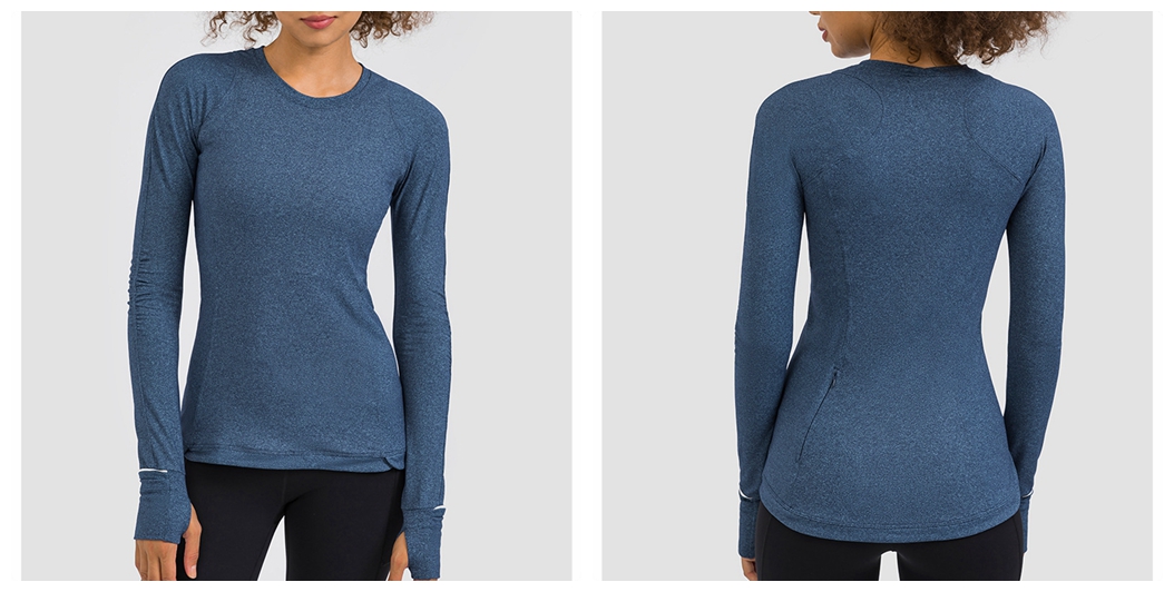 blue yoga t shirt