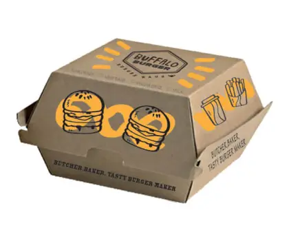 Wholesale Custom Printed Recyclable Burger Boxes for Fast Food Packaging