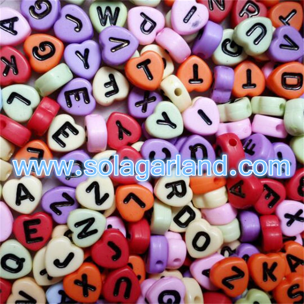 7MM Letter/ Alphabet Acrylic Beads