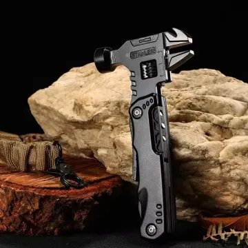 Wholesale Stainless Steel Black Pliers Tool Hammer Combination Outdoor Emergency Tool