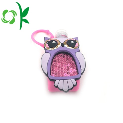 Silicone Sanitizer Sleeve Decoration Protector Owl Animal Sanitizer Holder for Kids Manufactory