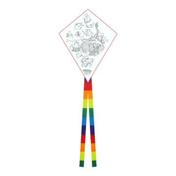 Customizable White Kite for Kids' Painting