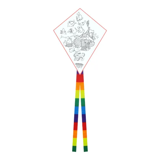 Customizable White Kite for Kids' Painting