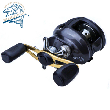 7.0:1 12+1BB Metal Max Drag 8.5kg Left/Right Hand Magnetic Braking Baitcasting Reel