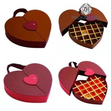 Heart-shaped Chocolate Boxes Foldable Hand-held