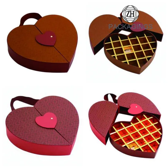 Heart-shaped Chocolate Boxes Foldable Hand-held