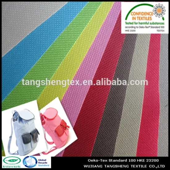 100%RPET 300D*300D oxford fabric pu coated waterproof for ackpack