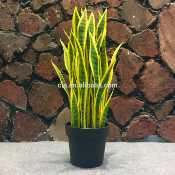 Perennial Potted Artificial Yellow Sansevieria Mother In Law's Tongue Plant For Sale