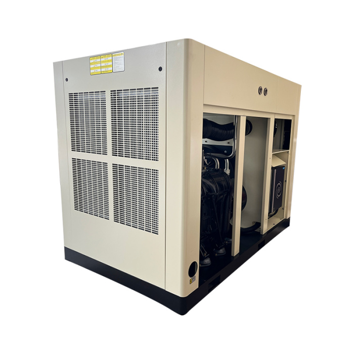 Economical and practical 75HP two stage screw air compressor with waste heat recovery