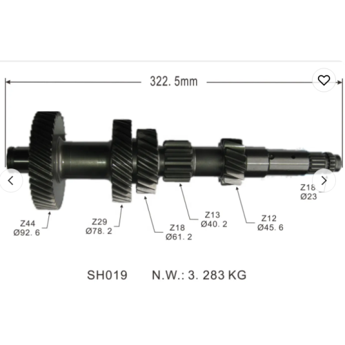 Customization Japanese Cars Manual 5L Gearbox Parts Counter Shaft 33421-26100 for Haice 3L