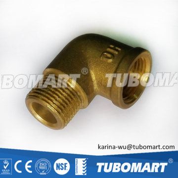 Hot selling wholesale plumbing materials brass threaded pipe elbow fitting for water supply
