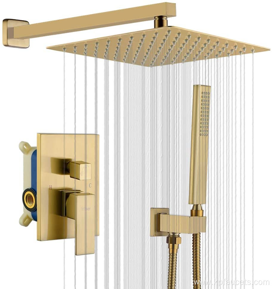 Brass Thermostatic Rain Shower Faucet Set