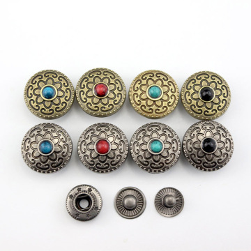 Classic Conchos: Custom Flower Turquoise Conchos, Snap Metal Buttons, and Coin Buttons for Leather Accessories