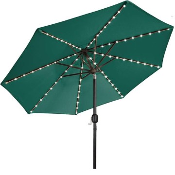 Center pillar umbrella with colorful lights