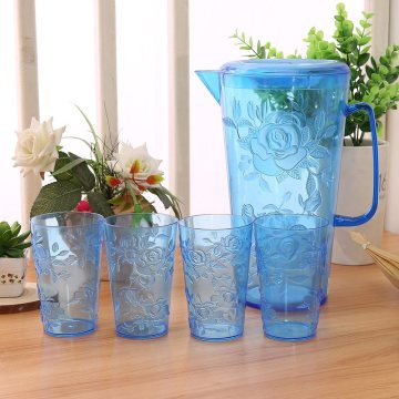 Embossment Effec Flower Beautiful Plastic Jug