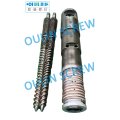 Bimetal Screw, SKD61 Liner Barrel, Jwell 65/132 Twin Conical Screw and Barrel for WPC