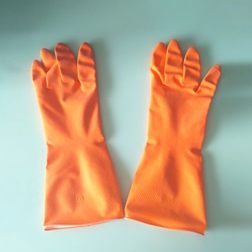 Guantes de goma coloridos de los guantes del hogar del látex de la limpieza