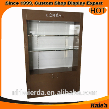 2017 Fashion makeup mac cosmetic glass shelf display stand