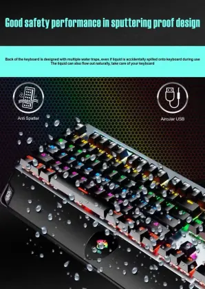 Wholesale 104 Keys RGB Wired Mechanical Gaming Keyboard