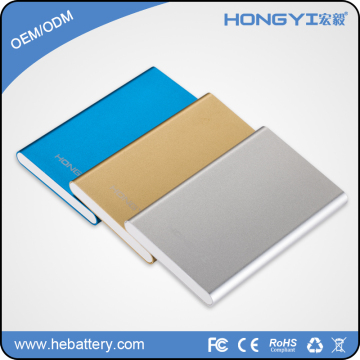 Hot sale portable slim power bank 4000mah for cell phone charger HE-728[HONGYI]