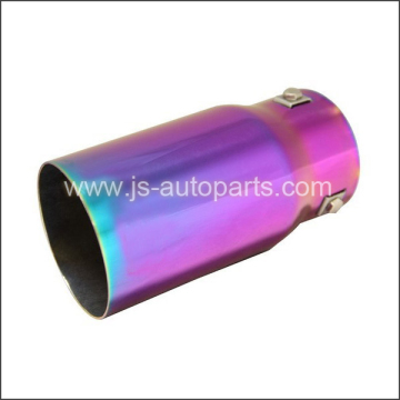 INLET2.875 OUTLET3.5 SLANT CUT W NO RESONATED  CHAMELEON ANODIZED EXHAUST TIP